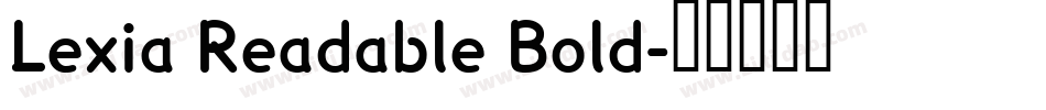Lexia Readable Bold字体转换